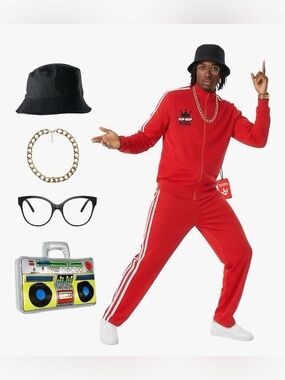 80s &.90s, Rapper Men Costumes, Men Size XL,Mens Rapper Halloween Costume